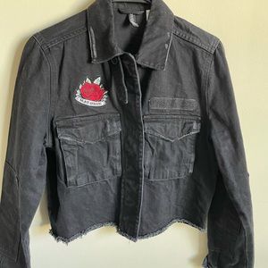 Cropped denim jacket